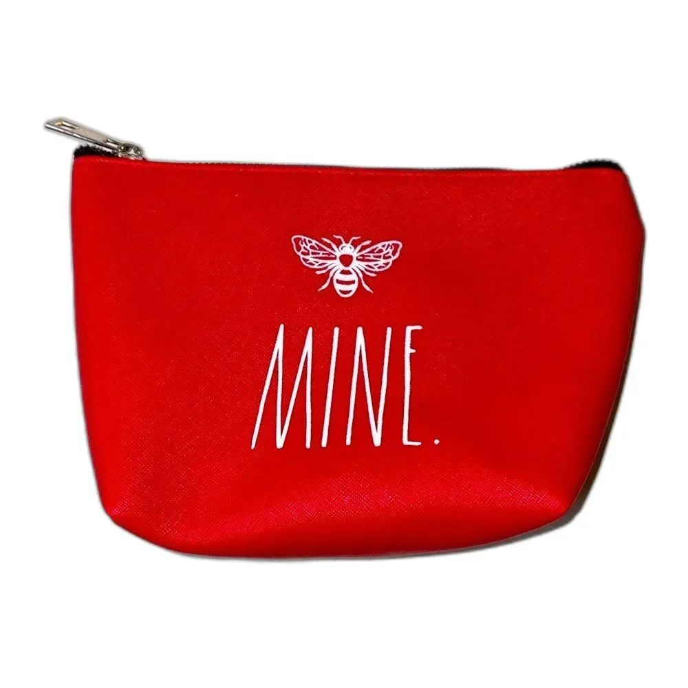 Rae Dunn red zipper cosmetics bag